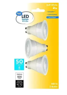 078742000381 GREAT VALUE Led Light Bulb Watts Lamp Base