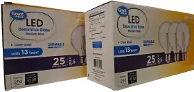 078742331904 GREAT VALUE Led Bulb Globe