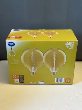 36538 GREAT VALUE Gv Edison Light Bulb Dimmable Led Pack