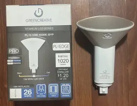 PL-V-10W-4000K-BYP GREEN CREATIVE Pro Titanium Led