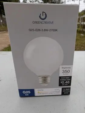 790492351659 GREENCREATIVE Pack Light Bulb Dimmable Globe El