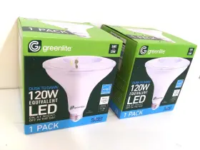 120W-15W GREENLITE Led Bulb Dusk Dawn Pack Dimmable