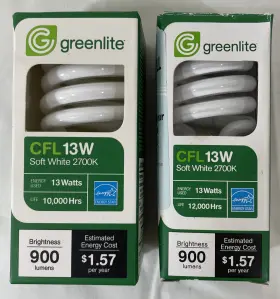 13W-ELSU GREENLITE Lighting Els Ultra Mini Spiral Cfl Bulbs