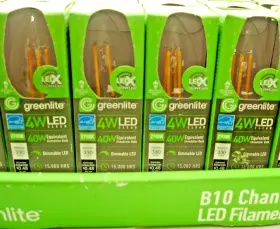 635279453006 GREENLITE Chandelier Filament Torpedo Pack Led