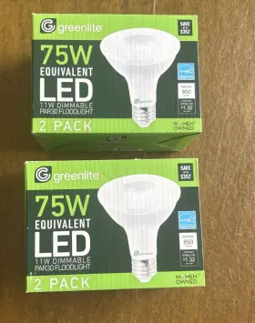 PAR30 GREENLITE Led Neck Dimmable Flood Light Bulb Pack