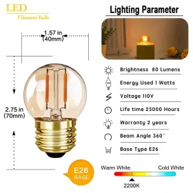 615200182878 GRENSK Edison Led Filament Mini Globe Light #2