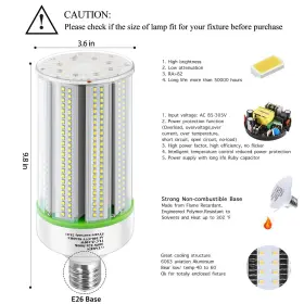 688209670615 GTAREN Led Corn Bulbs Base Replacem #2