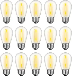 Gvvoohome Hcp103-qb1 Led S14 Replacement Light Bulbs For Outdoor String Lights 1w Shatterp