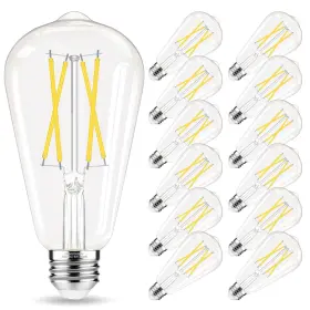 ST19D60W-40K-DAYLIGHT-12P GVVOOHOME Edison Led Bulb Dimmable