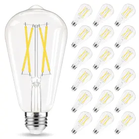 ST19D60W-40K-DAYLIGHT-18P GVVOOHOME Bulb Dimmable Edison Led