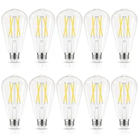 ST5860W-40K10P-DIM GVVOOHOME Dimmable Edison Bulbs Glass Pack