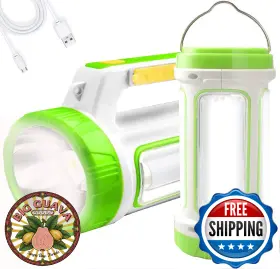 B0DNN79LV6 HAASHADA Led Searchlight Solar Rechargeable