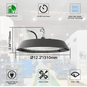 GL-UFO150-V HAIHET Led High Bay Light Pack #2
