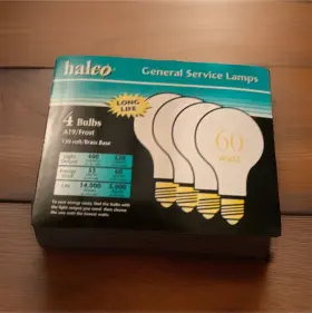 48009 HALCO Frosted Standard Light Bulbs Base