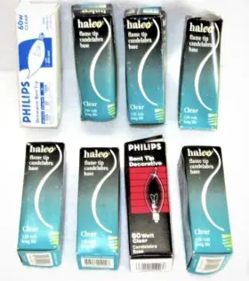 807154020096 HALCO Flame Tip Light Bulbs Chandelier