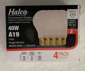 807154760091 HALCO Frosted Rough Service Bulbs Total