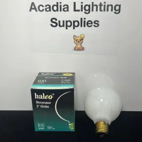 G25WH100 HALCO Pack Globe Decorator Bulb Base #2