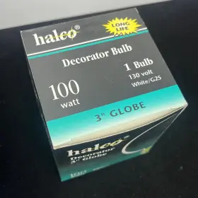 G25WH100 HALCO Pack Globe Decorator Bulb Base #3