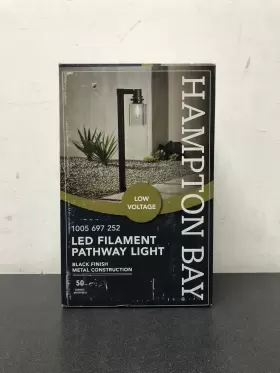 62919 HAMPTON BAY Anderson Voltage Path Light Seeded Glass
