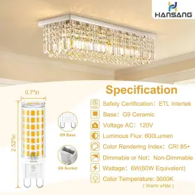 824917936746 HANSANG Led Bulb Halogen Chandelier Light #2