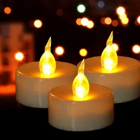 H24-1 HANZIM Led Tea Lights Candles Flameless Realistic