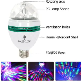729570109622 HARBOLLE Pack Rotating Bulb Led Strobe Light #3