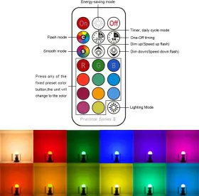 695641540987 HEKEE Changing Led Candelabra Bulbs Pack Timer #3