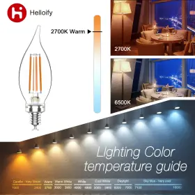 971198170339 HELLOIFY Dimmable Led Edison Filament Candles #2