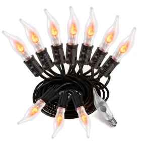 HBY-LS-FLM-50FT-CLR HOBBYNORS Fall Halloween Lights Flicker