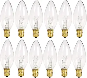 649870645494 HOLIDAY JOY Crystal Torpedo Tip Candelabra Bulbs
