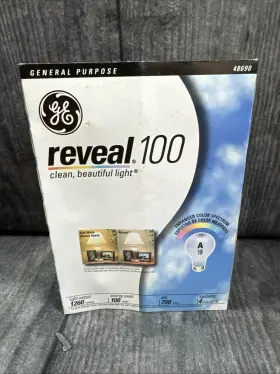Home & Tools -pn-732121982 2 Ge Reveal 100w Light Bulbs. Open Box And Only Contains Bulbs