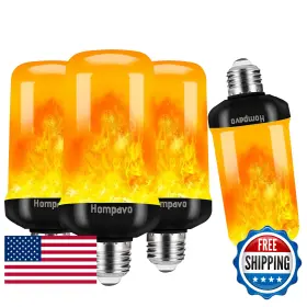 B08YJQ2C7P HOMPAVO Led Flame Bulb Flicker Light Upside Down