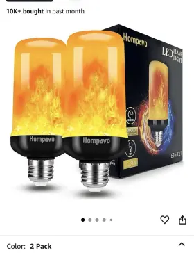 HP-FLB-01 HOMPAVO Led Flame Light Bulbs Flickering Pack