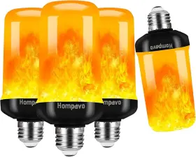 HP-FLB-02 HOMPAVO Led Flame Light Bulbs Flickering Pack