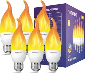 HPFLE26-LAHUA6 HOMPAVO Led Flame Light Bulbs Flickering