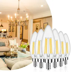 760701429615 HONESORN Dimmable Candelabra Led Light Bulbs