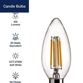 DSB1140FIL-C27 HUOSHI LIGHTING Led Candelabra Bulbs Pack #3