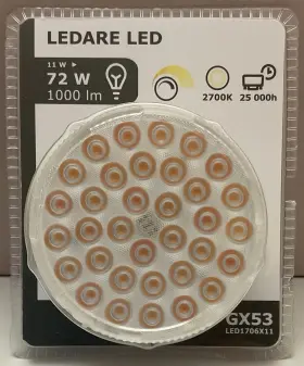 Ikea 803.650.91 Ledare Led 11-72 Watt Gx53 - Led1706x11 Dimmable 10-pack Ikea 803.650.91 Ledare Led 11-72 Watt Gx53 - Led1706x11 Dimmable 10-pack