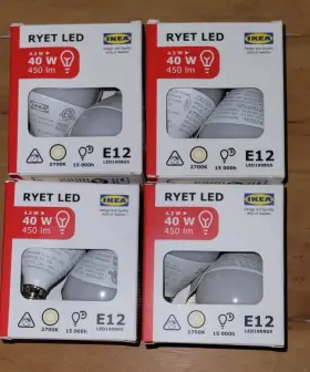 904.480.10 IKEA Ryet Led Bulb Lamps