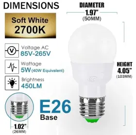 US-WW-RGB-3W-E26 ILC Pack Led Light Bulb Changing Dimming #3