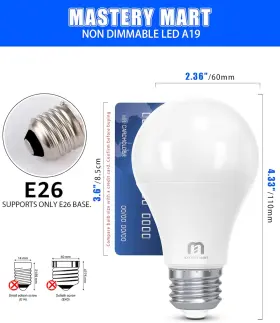 MM-A19-9W-ND LED Light Bulbs Bright Pack #3