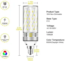 744702378394 INSHAREPLUS Led Bulbs Candelabra Light #2