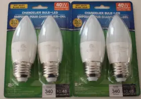Intertek 195464331514 4-bulbs Led 4 Watt 40w B11 Chandelier 3000k Medium Base Light Bulbs