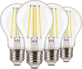 A19-DUSK2DAWN-7W-5000K-4PK JASPERTRONICS Dusk Dawn Led Edison