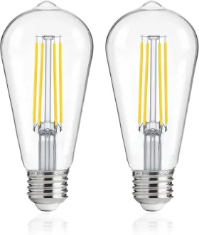 ST19-DUSK2DAWN-8W-5000K-2PK JASPERTRONICS Dusk Dawn Led Bulb