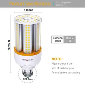 744585433838 JURDXLED Led Corn Light Bulb Area Coo #2