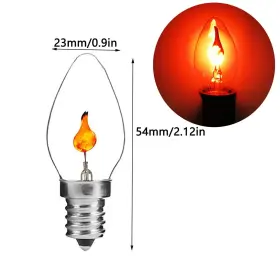 761594649173 JUZIZJMEFOD Flickering Flame Light Bulbs Base #2