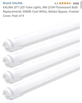 681381047497 KALINA Led Tube Lights Fluorescent Bulb