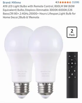 LEDB-9W01 KARJOEFAR Led Light Bulb Remote Control Bright Lamp