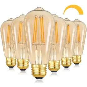 ST587W-27-80-A KONDRAS Dimmable Led Light Bulbs Edison Amber